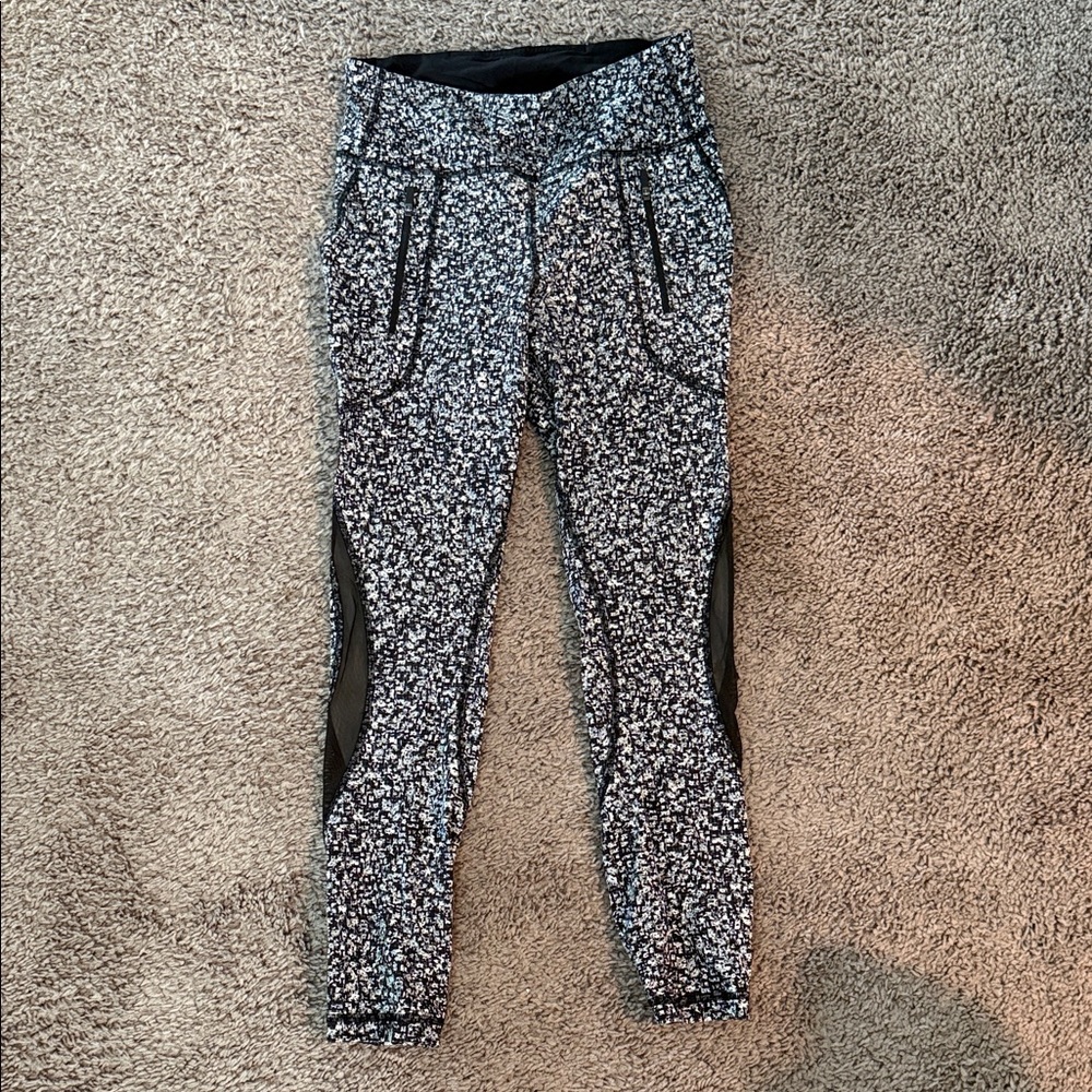 lululemon athletica Black and White Patterned Leggings